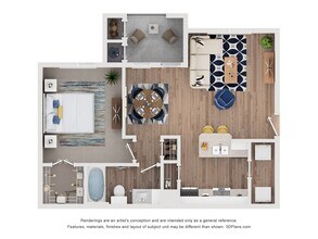 One Bedroom - Brazos 6204 floor plan